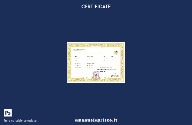 modello di certificato di matrimonio dello stato palestinese in stile verificato